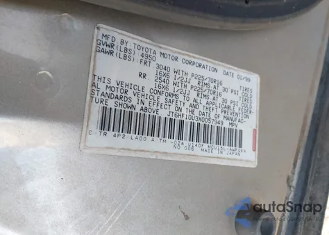 1999 Lexus Rx 300 from USA, damaged, VIN JT6HF10U3X0057949